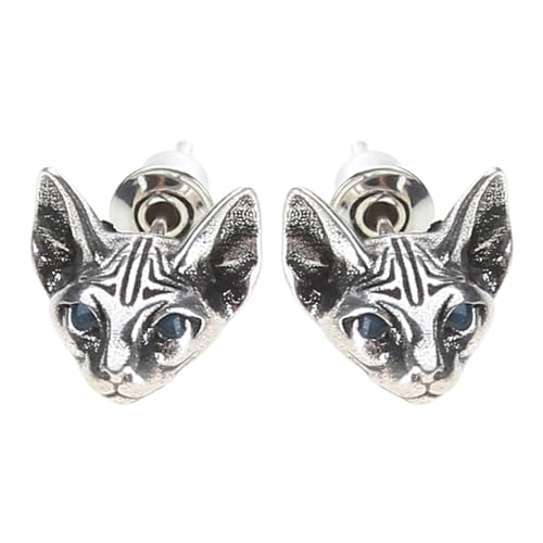 1 Paar Hypoallergene Punkkatzen Ohrringe Unisex Mode Schmuck Vintage Sphink Für Katzenschstene Ohrringe Gotische Kühle Ohrrin Hypoallergene Punkkatzen von WKabnkn