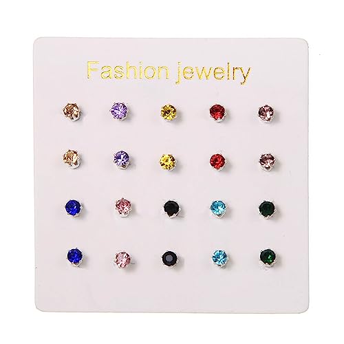 10 Paar Farbenfrohe Strasshütten Ohrringe Mode Durchdringende Ohrringe Minimalistische Ohrohrschstenschmuck Geschenk Für Frauen Mädchen Für Mädchenparty Durchbohrt von WKabnkn