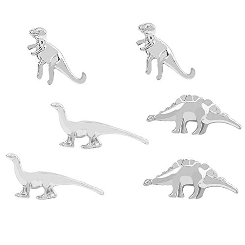 3 Paare Gold Silber Ohrring Sorthed Dinosaurform Stift Ohrringe Setzen Sie Überraschungsgeschenk Für Freunden Freunden Und Spikes von WKabnkn