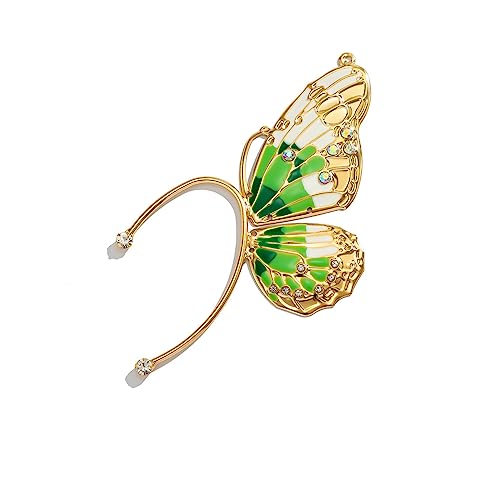 3-farbige Emaille Butterfly Ohrclip Funkelnde Zirkonohr Ohr Clip Ohrringe Ohne Piercing Für Frauen Hochzeit Schmuckmanschetten Ohrringe Für Frauen Nicht Durchbohrte Schmetterlingsmädchen No Piercing von WKabnkn