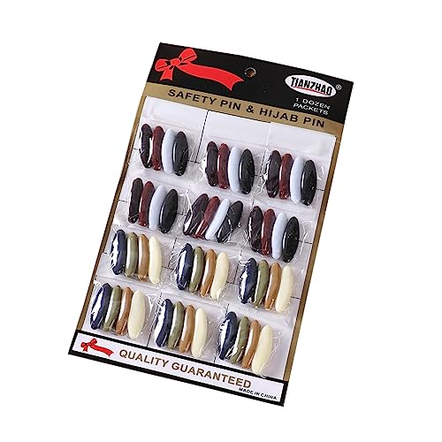 48 Stücke Klassische Muslimische Hijab Schal Sicherheitsclip Hijab Fashion Pins Haken Diamanten Form Seidenschal Schnalle Plastikclip von WKabnkn