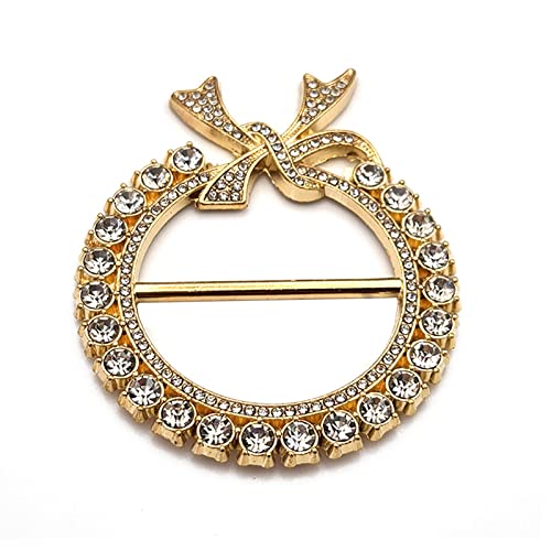 Fashion Round Clip Schnalle Stern Herz Schal Clip T Shirt Krawatte Frauen Haufen Twist Knot Frack Hold von WKabnkn