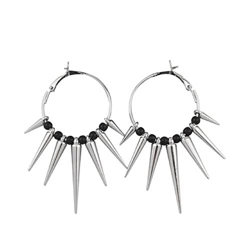 Gothic Thorns Halskette Hip Hop Thorns Hoop Ohrring Nieten Anhänger Ohrringe Punk Party Schmuck Y2K Sicherheitsspur Earring Spikes Ohrringe Für Frauen Männer Männer von WKabnkn