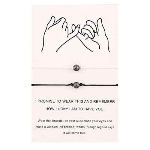 Magnetische Freundin Ehepaar Verstellbares Schwarzes Gallstone Armband Weibliche Süße Um Freund Netto Rot Armband Magnetische Armbänder Für Paare Zu Schicken von WKabnkn