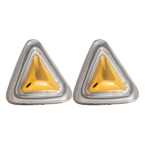 Mode Goldene Silberne Ton Geometrische Ohrohrohrstolzen Statement Ohrringe Für Frauen Legiert Komfortable Fit Ohr Accessoires Leichte Ohrringe von WKabnkn