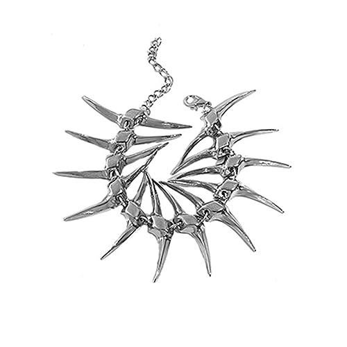 Mode Thorn Fish Knochenkette Armbänder Einfache Übertriebene Metallarmarm Einstellbare Verbindung Kette Charm Armbänder Juwely Metal Punk Stil Übertrieben Manschette Für Teen Girls Jungen von WKabnkn
