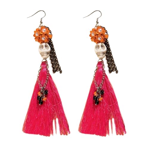 Perlen Tassels Skull Ohrringe Rose Holiday Party Legierung Harz Für Feierlichkeiten Multifauntal Party Wear Ohrringe Geeignet von WKabnkn
