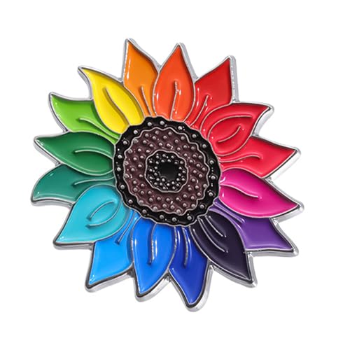 Rainbow Sunflowers Brosche Stifte Mode Robuste Leichtmetallschmuckdekoration Für Frauen Und Teenager Vielseitige Accessoire Frauen Modestifte von WKabnkn