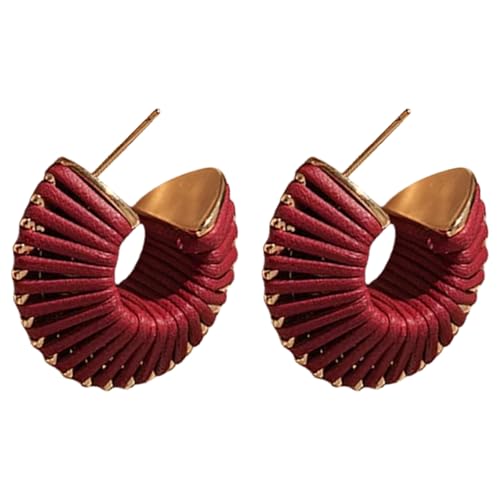 Stilvolle Styles Ohrringe Für Frauen Komfortable Künstliche Leder C Form Geometrische Geometrische Ohrringe Vielseitiger Stil von WKabnkn