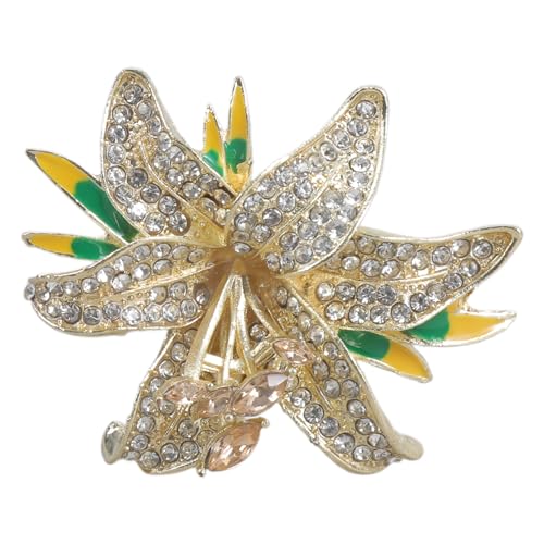 Trendy Lilies Brosche Pins Schmuck Exquisite Lilien Brosche Schmuck Mit Strassdetail Für Frauenkleidung Pin In Legierung von WKabnkn