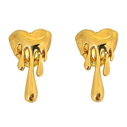 Vintage Styles Herzohrringe Moderne Legierungsohrringe Schmelzen Mit Schmelzdesigns Für Alltägliche Glams Trendy Legierung von WKabnkn