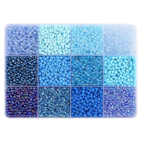 WKabnkn 12 Gitter Lose Perlen Schmuck Herstellung Perlen Acryl Set Bastelmittelzubehör Schmuckzubehör Für Halskettenhandwerksvorräte von WKabnkn
