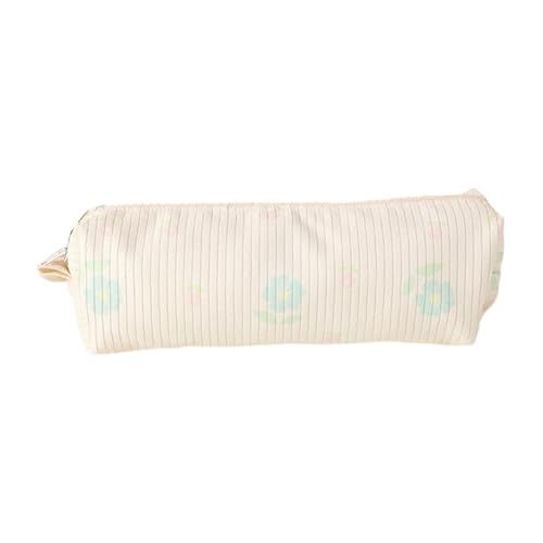 WKabnkn Blumendruckstiftbeutel Cord Bleistiftbeutel Reißverschlüsse Koffer Bleistifthalter Make Up Aufbewahrungstasche Kosmetische Organisator Stationeries Hülle von WKabnkn