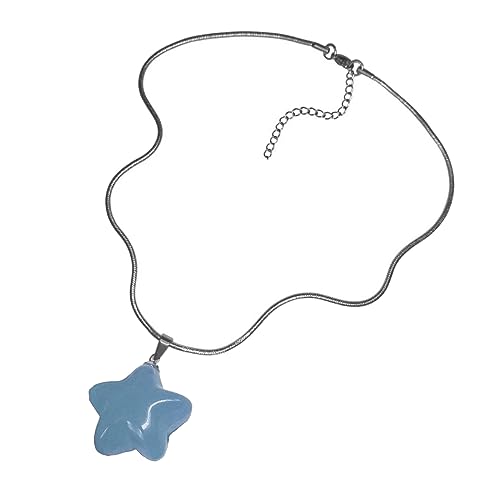 WKabnkn Charming Star Anhänger Halskette Mode Chain Statement Halsketten Stapelbare Schlüsselbeinkette Chokers Mehrfarbige Halskette Kostüm Schmuck Modische Anhänger von WKabnkn