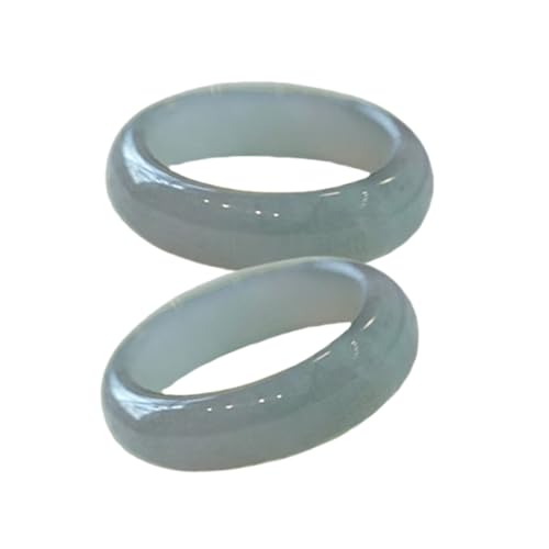 WKabnkn Elegante Frauen Jades Ringe In Natural Green Mit Retro Chinesischen Designs Tragbar Für Geburtstage Und Weihnachtsverzierung Elegante Glasringe von WKabnkn