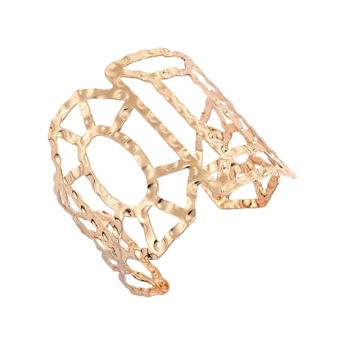 WKabnkn Europäisches Vintage Metall Open Armreifen Legierungblattblattarmband Mit Verstellbarer Breite Für Ein Komfortables Und Stilvolles Look Legierungsarmband von WKabnkn