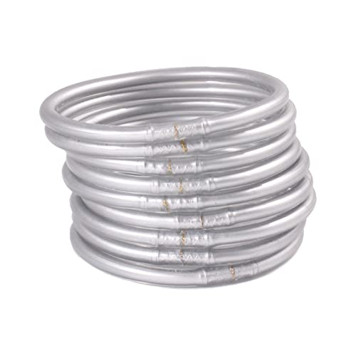 WKabnkn Gold Folie Gefüllte Armband Niedliche Silikon Armbänder Geeignet Für Damen Mädchen Geburtstag Mutter Tag Braut Hochzeitsfeier Silikonrohrarmbänder Armbänder von WKabnkn