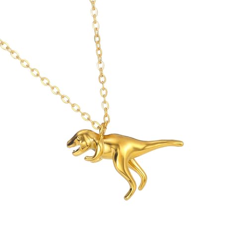 WKabnkn Hip Hop Stile Dinosaurier Anhänger Halskette Niedlichkeit Wildtiere Juwely Jungen Kette Für Jugendliche Menschen Alltags Tragen von WKabnkn