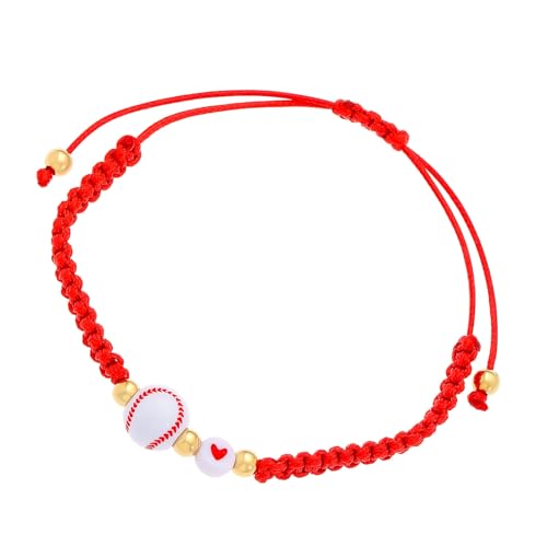 WKabnkn Jugendliches Gewebtes Armband Mit Perlen Eleganter Handgelenkskette Charm Für Fußballfan Und Stilvolle Einzelpersonen Alltagssportzubehör von WKabnkn