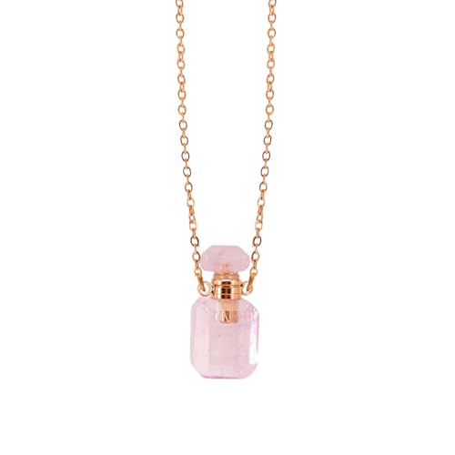 WKabnkn Kristall Parfums Fläschchen Anhänger Halskette Schmuck Stilvolle Neckkette Verstellbare Länge Schlüsselbein Kette Frauen Accessoire Einzigartige Geschenk Für Frauen von WKabnkn