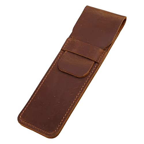 WKabnkn Leder Stifthalter Brown Fountain Beutel Bleistifthalter Handgefertigte Kugelschänder Sides Make Up Beauty Werkzeuge von WKabnkn