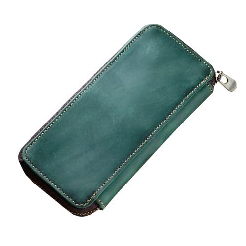 WKabnkn Lederstiftkoffer Tragbarer Brunnenhalter Multifunktionales Reißverschluss von WKabnkn