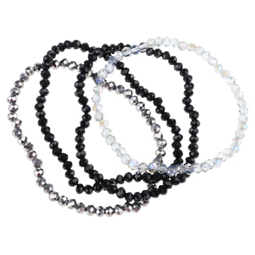 WKabnkn Mehrschichtiger Kristallperlenarmband Für Frauen Elegante Stile Mode Schmuckzubehör Spezielle Geschenke Für Trendige Damen Elastisches Seilarmband von WKabnkn