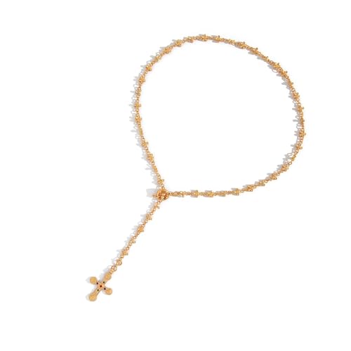 WKabnkn Quasten Religiöse Halskette Funkelnde Halskette Mode Neckschmuck Legierung Textur Für Frauen Kreative Legierung Designs Mode Quasten von WKabnkn