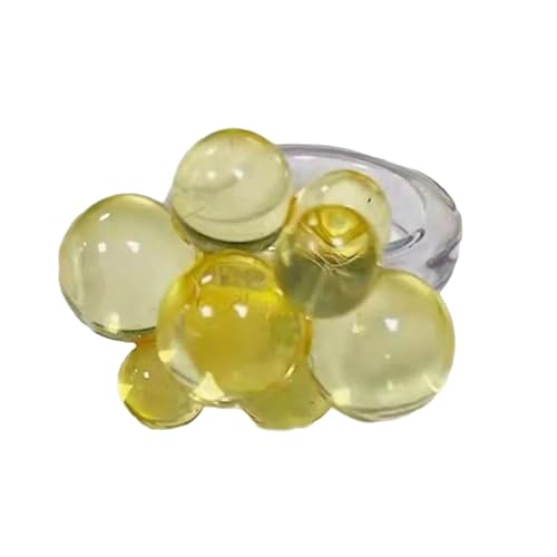 WKabnkn Übertriebene Acrylringe Mit Perlen Dating Schmuck Acryltextur Perfekt Zum Hinzufügen Eines Farbtons Zu Jedem Outfit Blumenringe von WKabnkn
