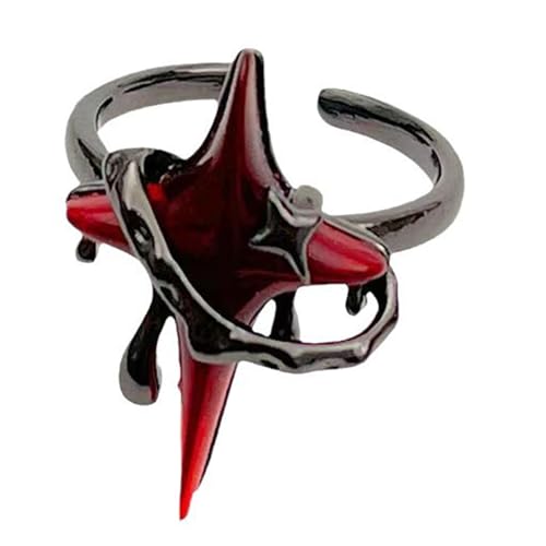 WKabnkn Vintage Einstellbare Ringe Gothic Öffnungsringe Sternform Finger Open Legierungstextur Geeignet Für Verschiedene Anlässe Mode von WKabnkn