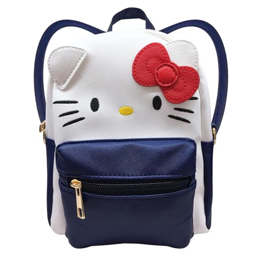 WKxinxuan Cosplay Mini Rucksack, kitty PU Leather Rucksack, kitty Backpack, Girls Anime Bag Kawaii Umhängetasche Bag Anime Cartoon Adjustable Waterproof Backpack for Girls Blau von WKxinxuan
