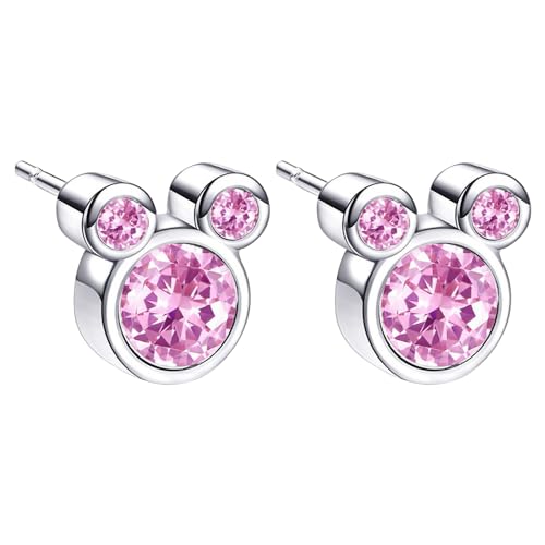 Mickey Ohrringe Minnie Ohrringe, WKxinxuan Mickey Ohrringe Schmuck Set, Exquisites Silber Ohrringe Damen, Kawaii Schmuck Mädchen,für Kinder Ohrringe Geschenk Freundschafts Ohrringe von WKxinxuan