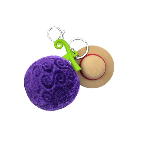 One Piece Teufel Frucht Schlüsselanhänger, Luffy Teufel Frucht Cartoon Schlüsselanhänger, Teufel Frucht Plush Keychain, Kinder Schlüsselanhänger Tasche Anhänger Zubehör Mädchen Jungen Geschenk von WKxinxuan