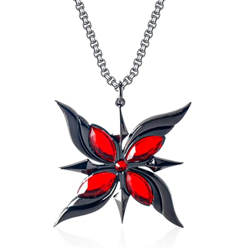 WKxinxuan Genshin Impact Halskette, Genshin Impact Kette, Genshin Impact Schmuck Cosplay Genshin Impact Arlecchino Peripheriegerät Vision Metall Anhänger Genshin Impact Merch Geschenk für Kinder von WKxinxuan