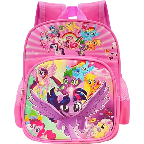 WKxinxuan Mädchen Rucksack, Einhorn kinder Mädchen, 3D Pony Rucksack Kinder Mädchen, Kids Backpack Girl, Wasserabweisend mit Verstellbare Träger von WKxinxuan