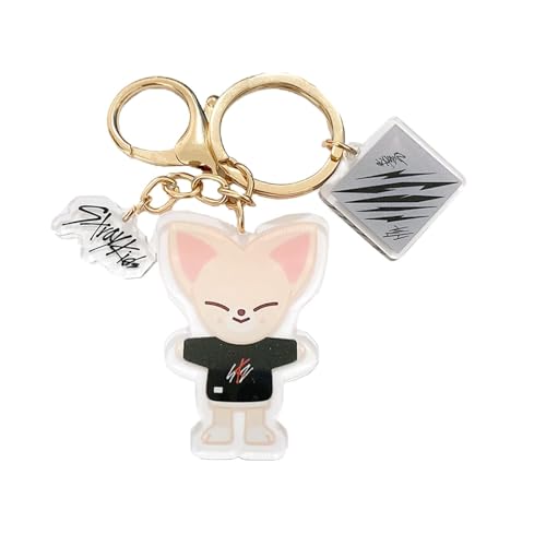 WKxinxuan Stray Kids SchlüSselanhäNger, Stray Kids Mini Cartoon Character SchlüSselanhäNger, Stray Kids Keychain, Cartoon Anime Kinder SchlüSselanhäNger Tasche AnhäNger ZubehöR von WKxinxuan