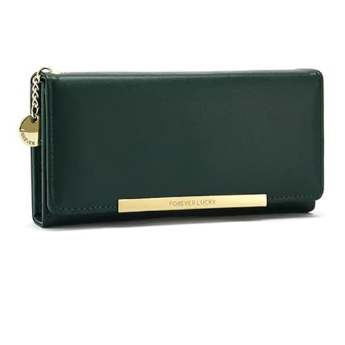 WLH Alexanders Geldbörse Damen Große Kapazität Clutch Geldbörse for Damen Kartenhalter Reißverschluss Münzfach Reisetasche 2-Fach Hasp Clutch(Groen) von WLH Alexanders