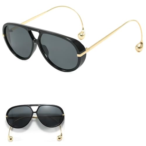 WLHFDC Sonnenbrille Damen,UV400-Schutz Sunglasses Woman,Trendy Modische große Sonnenbrille Damen für Reisen & Outdoor Aktivitäten Partyzubehör(Dunkelgrau) von WLHFDC
