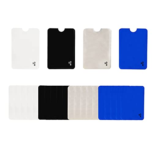 WLICCHS 24er Pack RFID Kartenhalter zum Männer Frauen, RFID Blockierhüllen Kontaktloser Kartenschutz zum Identität Diebstahlschutz, RFID blockieren zum Bankkarten, ID-Schlüsselkarten von WLICCHS