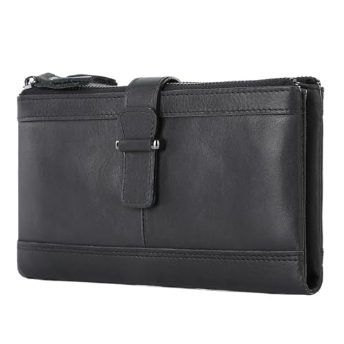 Brieftasche FüR MäNner Herren Geldbörsen Herren Lange Handtasche Business Vintage Leder Kupplung Mann Brieftasche Lange Brieftasche for Mann Casual Haltegriff Tasche Männliche geldbörse FüR DraußEn(Bl von WLIHDB