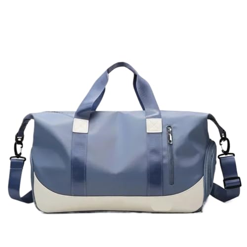 Reisetaschen Frauen Sport Gym Reise Trocken Nass Taschen Multifunktions Schulter Messenger Pack Training Handtasche Mit Unabhängigem Schuh Fach FüR DraußEn(Blue) von WLIHDB