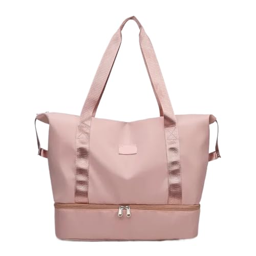 Reisetaschen Große Kapazität Licht Reise Sport Sporttasche Trocken Nass Handtaschen for Frauen Weibliche Schwimmen Schulter Fitness Outdoor Reisetasche FüR DraußEn(Pink) von WLIHDB