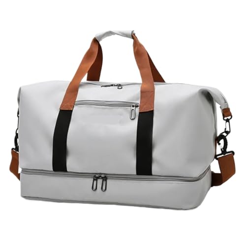 Reisetaschen Reisetaschen for Frauen Große Kapazität Männer Sporttasche wasserdichte Wochenende Voyage Weibliche Messenger Tasche Trocken Und Nass FüR DraußEn(Dark Gray) von WLIHDB