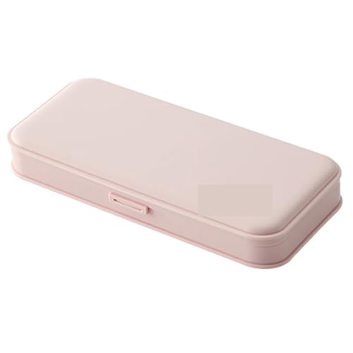 WLIHDB Beuteltasche 2 stücke Bleistift for Fall Multifunktionale Schreibwaren Frosted Kunststoff Bleistift Stift Lagerung Box Lagerung for Fall FüR Stifte(Pink) von WLIHDB