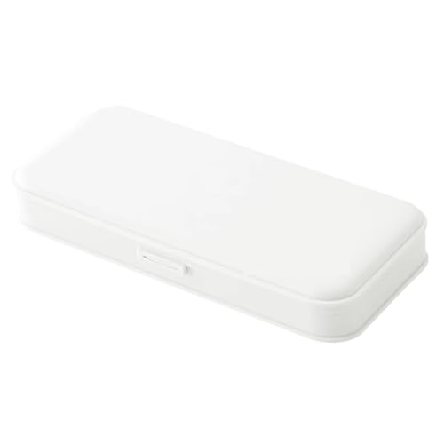 WLIHDB Beuteltasche 2 stücke Bleistift for Fall Multifunktionale Schreibwaren Frosted Kunststoff Bleistift Stift Lagerung Box Lagerung for Fall FüR Stifte(White) von WLIHDB