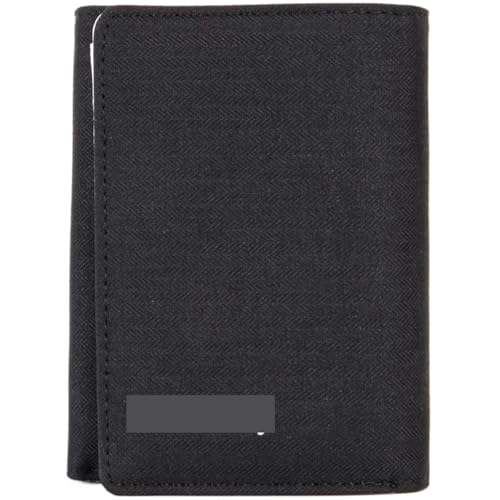 WLIHDB Brieftasche FüR MäNner 1 Stück Herren-Geldbörsen, Herren-Geldbörse aus Segeltuch, dreifach faltbar, Kurze Geldbörse FüR DraußEn(Black) von WLIHDB