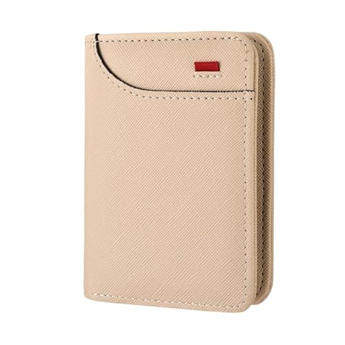 WLIHDB Brieftasche FüR MäNner 1 stücke männer Brieftasche Vertikale Multi Karte Kleine Brieftasche Student Ändern Tasche Karte Tasche männer Brieftaschen FüR DraußEn(Beige) von WLIHDB
