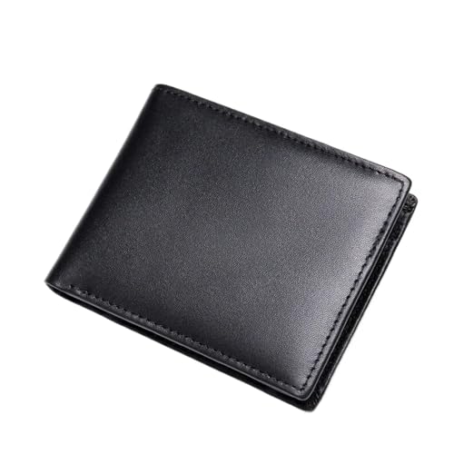WLIHDB Brieftasche FüR MäNner Herren-Geldbörsen, Herren-Geldbörse aus Leder, Kurze Herren-Geldbörsen, Multi-Karten-Geldbörse, Kleingeldtasche FüR DraußEn(Black) von WLIHDB