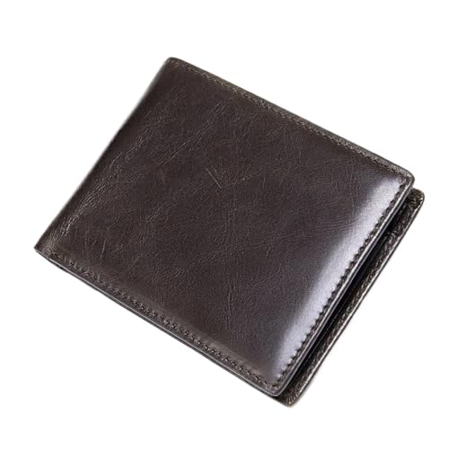 WLIHDB Brieftasche FüR MäNner Herren-Geldbörsen, Herren-Geldbörse aus Leder, Kurze Herren-Geldbörsen, Multi-Karten-Geldbörse, Kleingeldtasche FüR DraußEn(Coffee) von WLIHDB