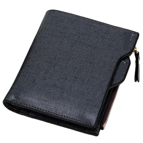 WLIHDB Brieftasche FüR MäNner Herren-Geldbörsen, Herren-Geldbörsen, schmales Portemonnaie aus Leder, kleine Geldtasche, männliche Geldbörsen, Münzgeldbörse FüR DraußEn(Blue) von WLIHDB